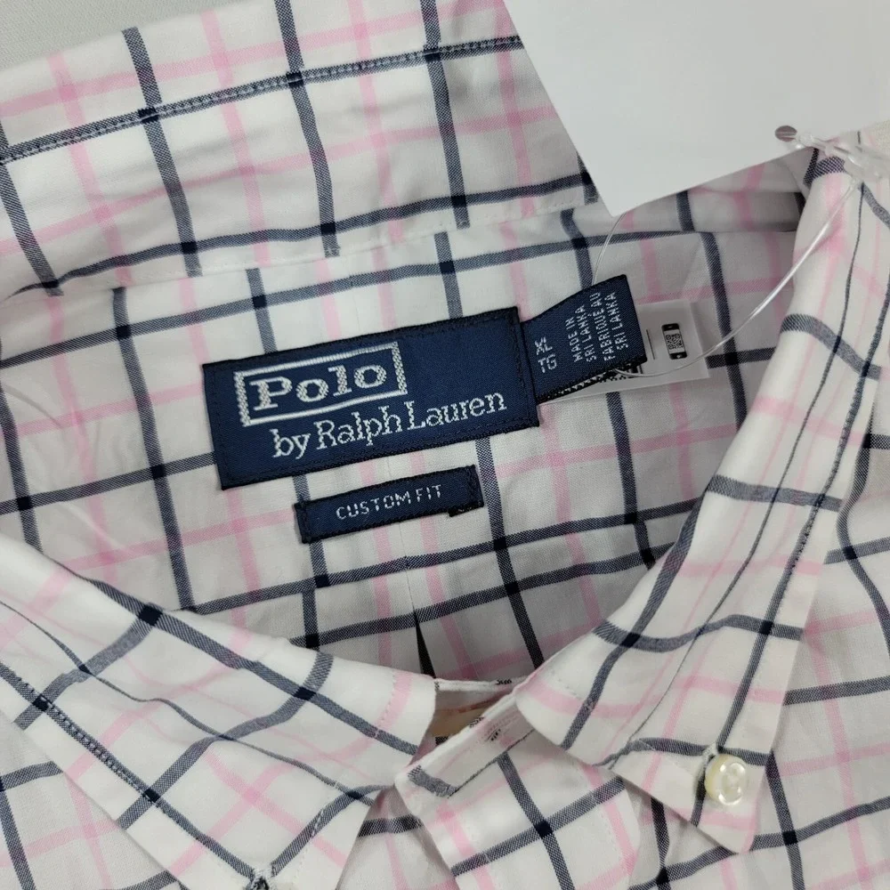 Polo Ralph Lauren Poplin Shirt Mens XL White Taylor Rose‎ Custom Fit $148 NEW